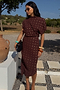 Chocolate Plisse Desiree Dress