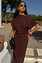 Chocolate Plisse Desiree Dress