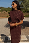 Chocolate Plisse Desiree Dress