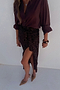 Chocolate Sequin Jaspre Skirt