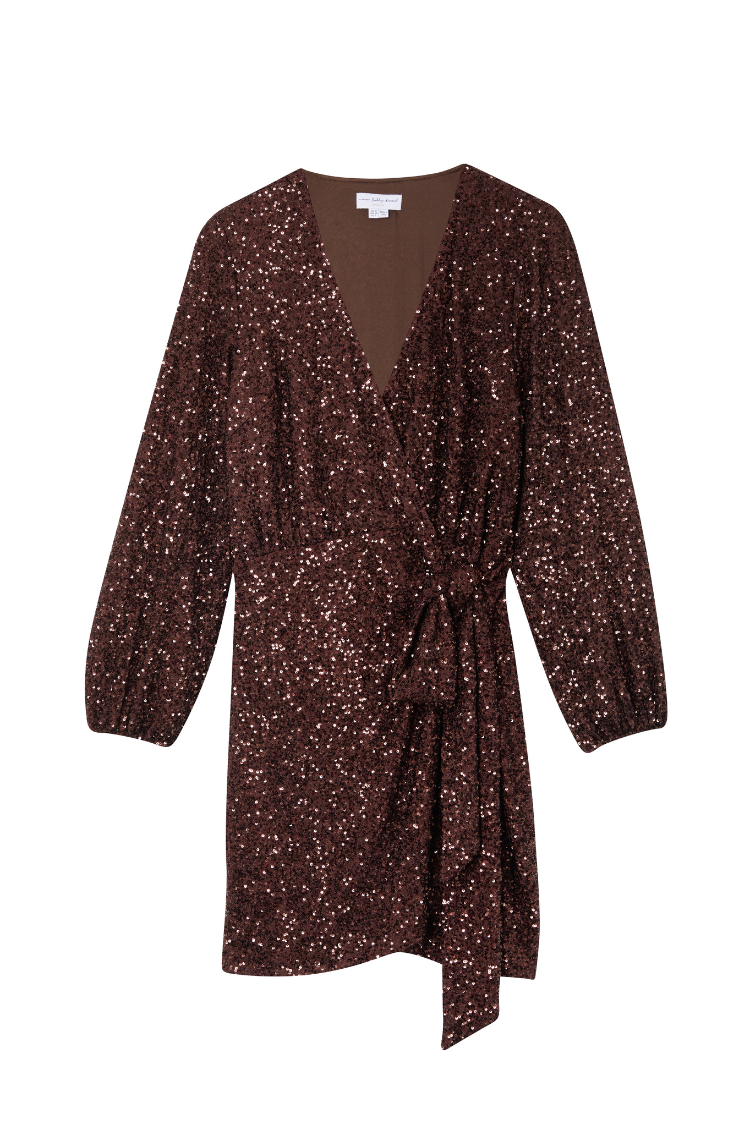 Chocolate Sequin Mini Vienna Dress