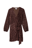 Thumbnail for Chocolate Sequin Mini Vienna Dress Petite