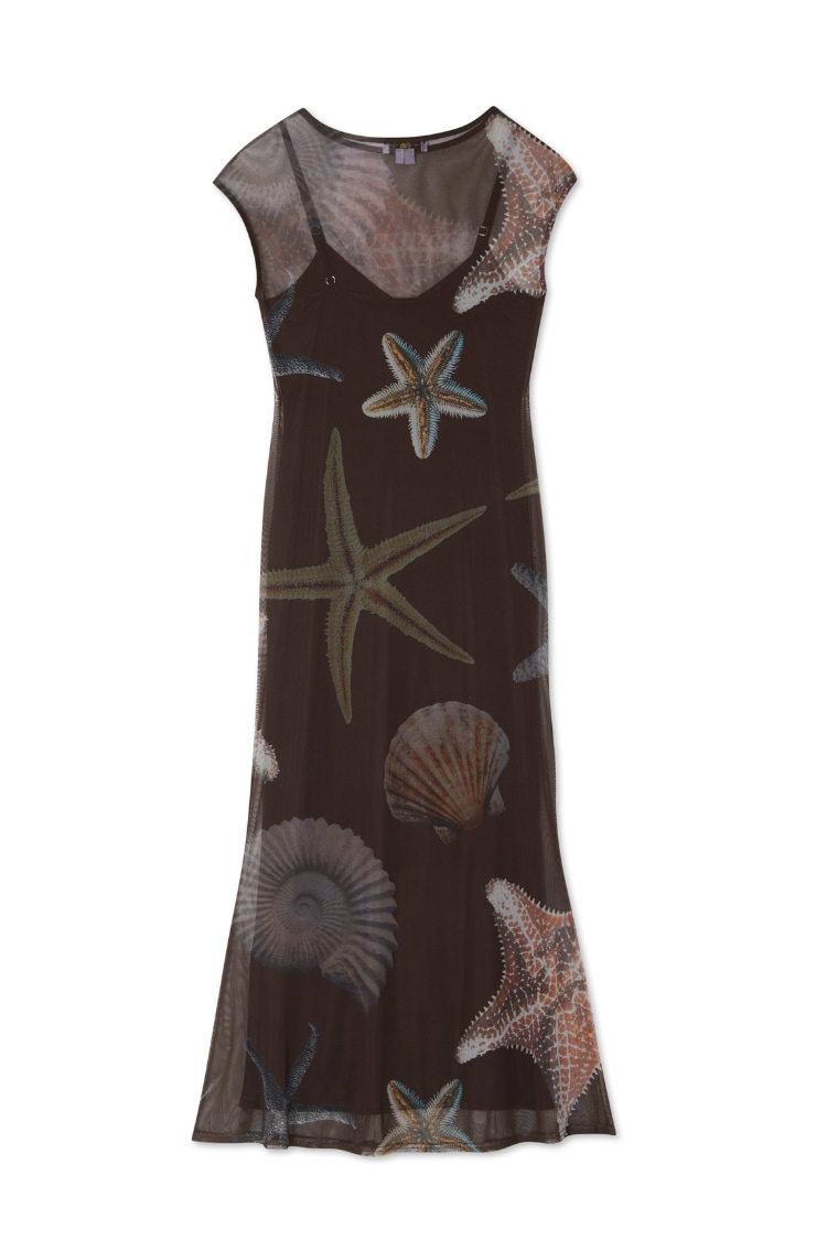 Chocolate Shell Sleeveless Dress