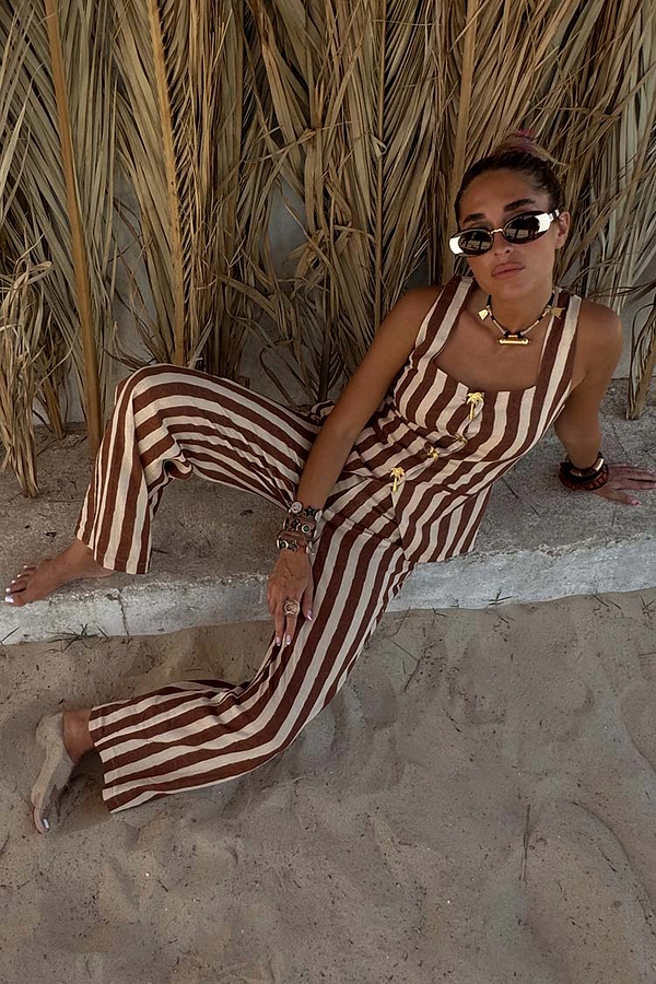 Chocolate Stripe Trousers
