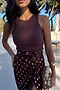 Chocolate Ribbed Tank