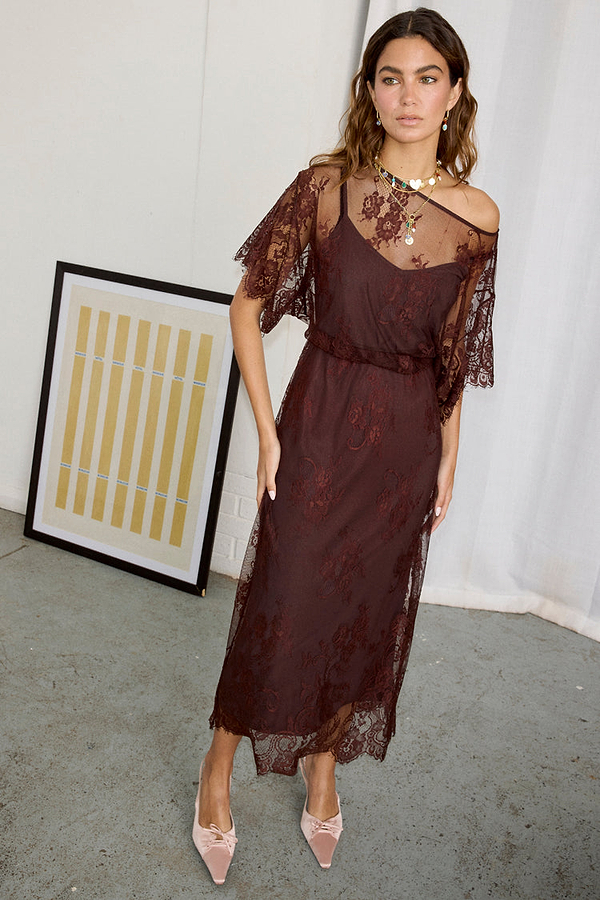 Chocolate Lace Tilly Dress