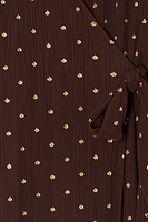 Thumbnail for Chocolate Plisse Wrap Dress