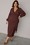 Chocolate Plisse Wrap Dress