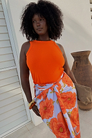 Thumbnail for caption_Model is 5ft7” and wears UK size 18/ US 14