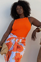 Thumbnail for caption_Model is 5ft7” and wears UK size 18/ US 14