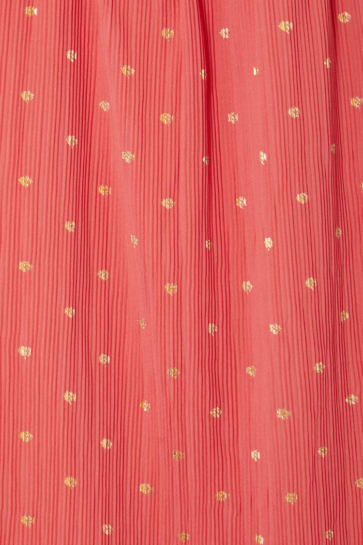 Coral Plisse Tilly Dress