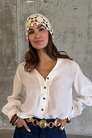 Thumbnail for Cream Crochet Beanie