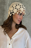 Thumbnail for Cream Crochet Beanie