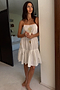 Cream Embroidered Slip Dress