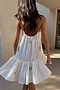 Cream Embroidered Slip Dress