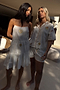 Cream Embroidered Button Through Shorts Set