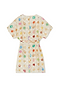 Cream Shell Mini Wrap Dress
