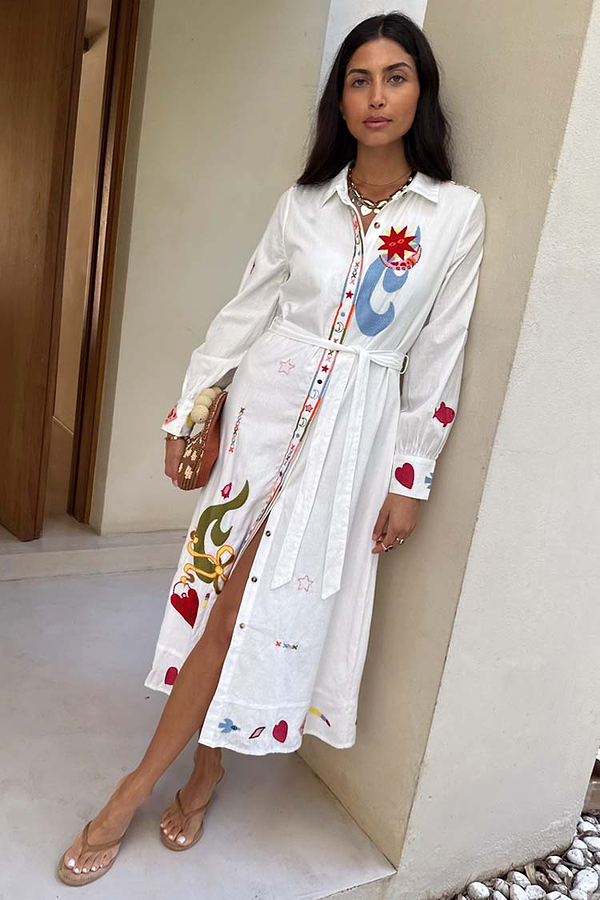 Cream Enchanted Shirt Dress