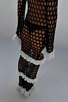 Thumbnail for caption_Model wears Mono Crochet Chloe Dress  in size S