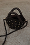 Black Crochet Shell Charm Mini Bag
