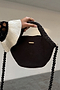 Black Crochet Shell Charm Mini Bag