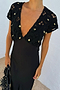 Black Crochet Shell Elodie Dress