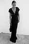 Black Crochet Shell Elodie Dress