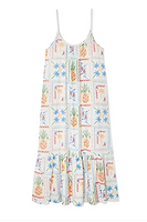 Thumbnail for White Island Cross Stitch Maxi Dress