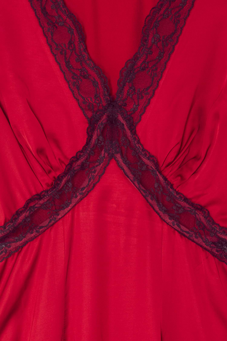 Deep Red Lace May Dress