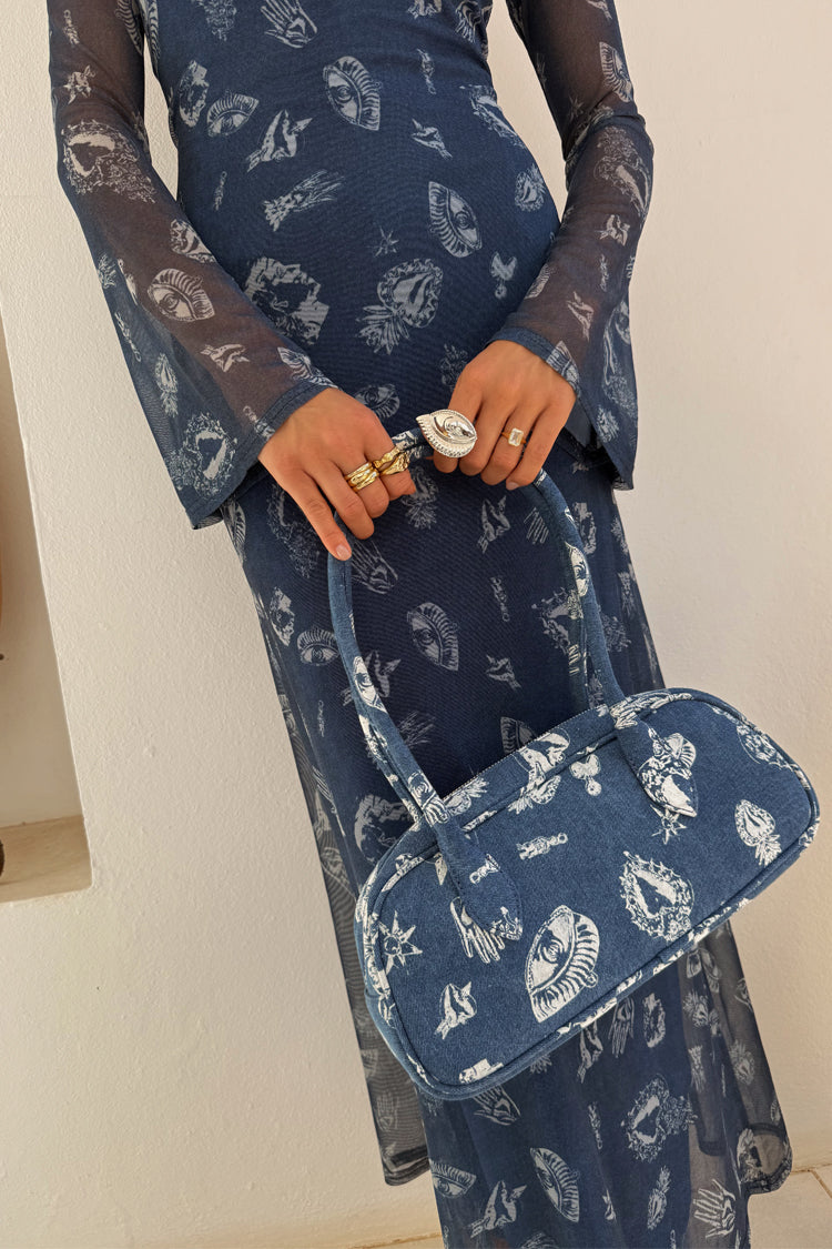 Denim Deloris Baguette Bag