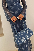 Thumbnail for Denim Deloris Baguette Bag