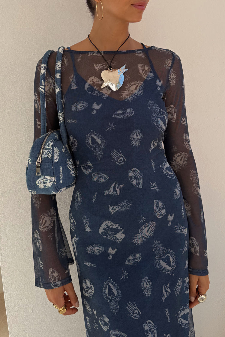 Denim Deloris Baguette Bag
