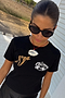 Black Deloris Foil Baby T Shirt
