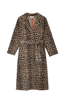 Thumbnail for Lucia Leopard Denim 55 Coat Petite