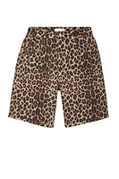 Thumbnail for Leopard Lucia Scallop Pocket Long Shorts