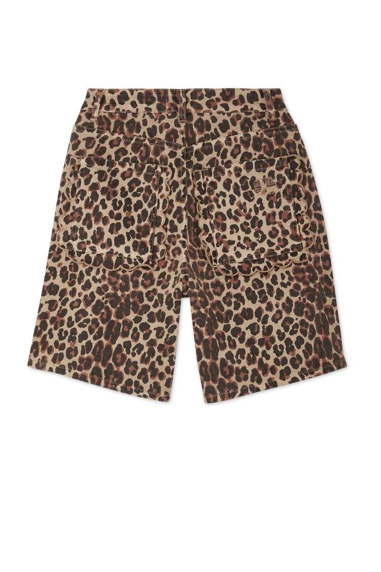 Leopard Lucia Scallop Pocket Long Shorts