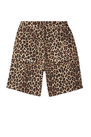 Thumbnail for Leopard Lucia Scallop Pocket Long Shorts