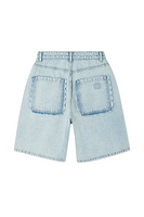 Thumbnail for Denim Scallop Pocket Long Shorts