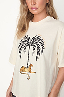 Thumbnail for caption_Model wears Cream Desert Paradise T-Shirt  in UK size 10/ US 6
