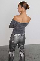 Thumbnail for caption_Model wears Charcoal Diaz Top  in UK size 8/ US 4