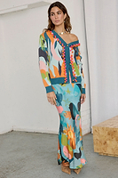 Thumbnail for caption_Model wears Balearic Dorris Skirt  in UK size 8/ US 4