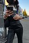 Black Vegan Leather Dungarees