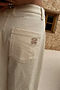 Ecru Raffia Palma Barrel Leg Jeans
