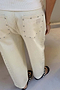 Ecru Studded Barrel Jeans Petite