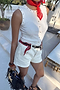 Ecru Studded Button Tank