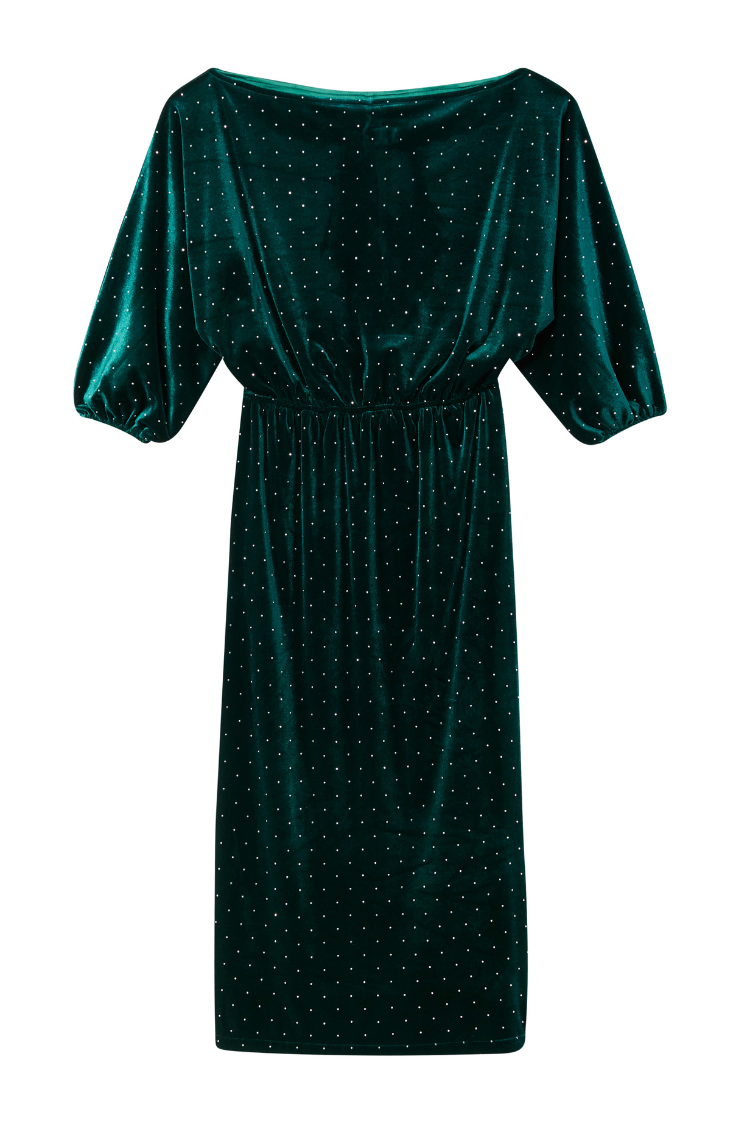 Emerald Velvet Tilly Dress