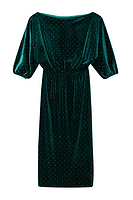 Thumbnail for Emerald Velvet Tilly Dress Petite