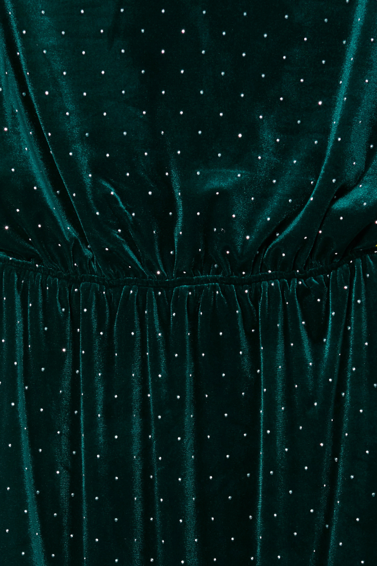 Emerald Velvet Tilly Dress Petite