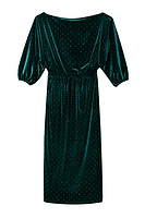 Thumbnail for Emerald Velvet Tilly Dress Petite