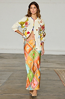 Thumbnail for caption_Model wears Multi Enchanted Cardigan in size M